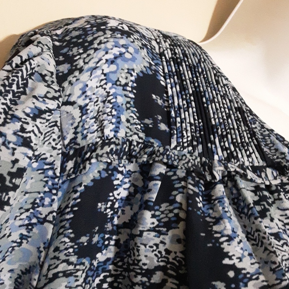 Joie Peasant blouse top Blue Patterned Women Bleu XL casual vacation office boho - Picture 5 of 12